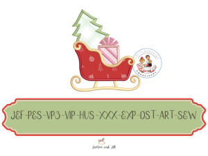 Alternative view of Santa Sleigh Applique