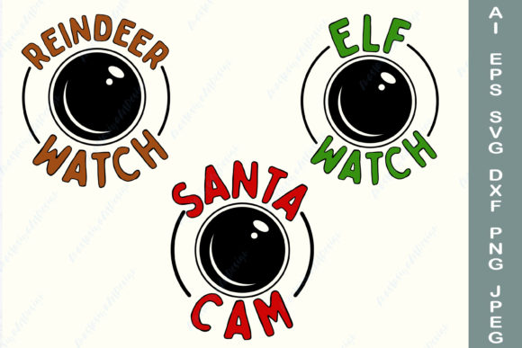 Santa Cam Svg, Christmas Ornament Svg