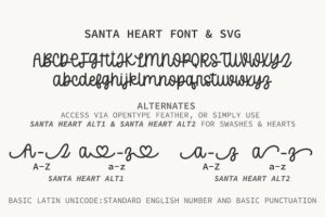 Alternative view of Santaheart Font