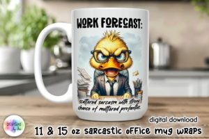 Alternative view of Sarcastic Coffee Mug Wrap Sublimation