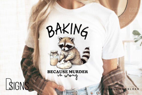 Alternative view of Sarcastic Funny Raccoon Baking Sourdough