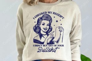 Alternative view of Sarcastic Retro Housewife PNG, Vintage