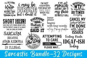 Sarcastic SVG Bundle, Funny SVG Bundle