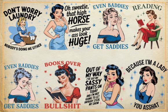 Sassy Funny Retro Housewife Sublimation - Image 2