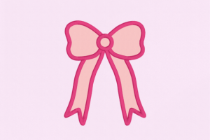 Alternative view of Satin Border Embroidery Side Bow