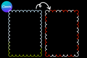 Alternative view of Scalloped Border Canva Frames Template