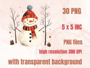 Alternative view of Scandinavian Christmas Snowman Folk Art