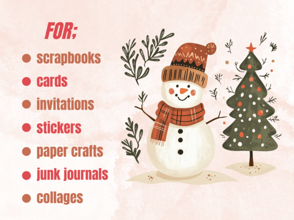 Scandinavian Christmas Snowman Folk Art - Image 3