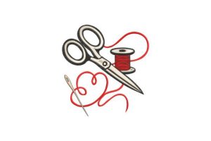 Scissors, Ribbon, and Threads