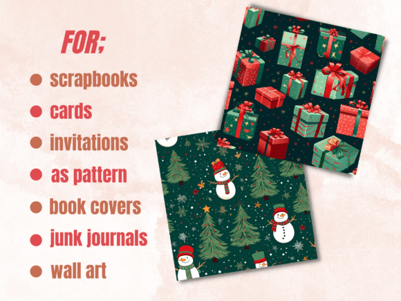 Seamless Christmas Pattern Digital Paper - Image 3