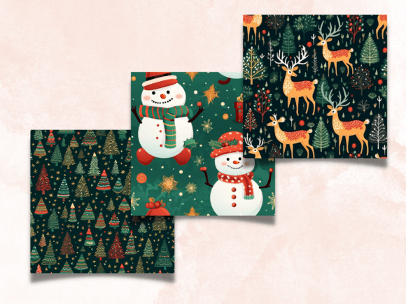 Seamless Christmas Pattern Digital Paper - Image 4