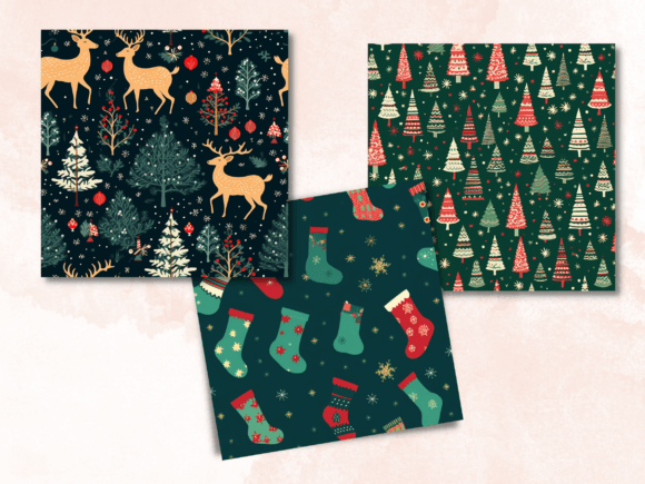 Seamless Christmas Pattern Digital Paper - Image 7