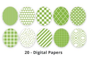 Alternative view of Seamless Green Digital Paper Backgrounds