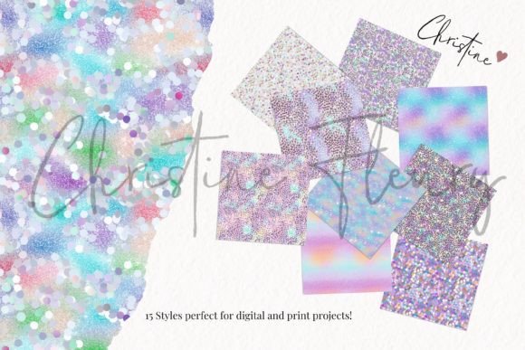 Seamless Iridescent Glitter Paper - Image 4