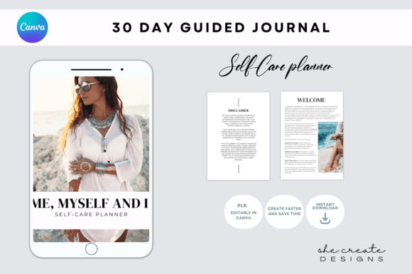 Self - Care Planner PLR Canva Template - Image 6