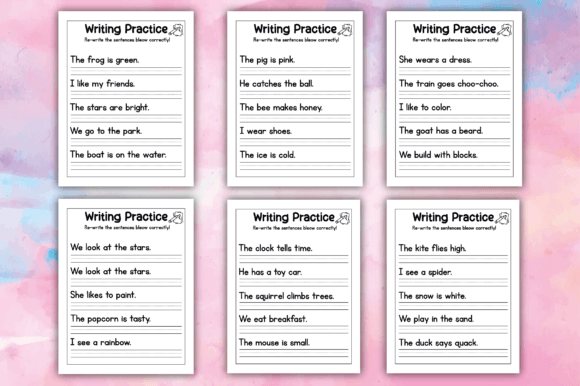 Sentence Writing Worksheet for 1st Grade - Image 2