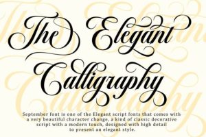 Alternative view of September Font