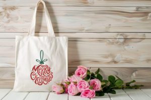 Alternative view of Set of 8 Merry Christmas Embroidery