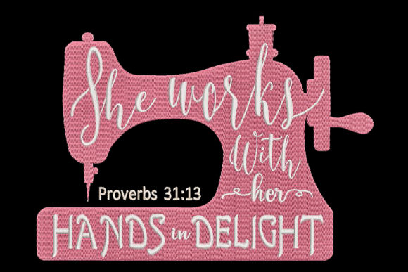 Sewing Machine with Quote from the Bible