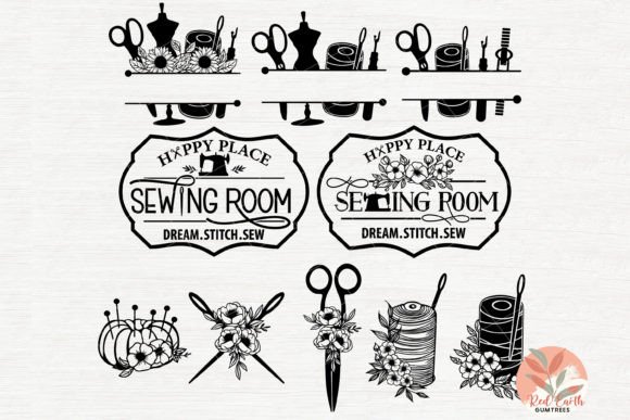 Sewing SVG Bundle, Sewing Monogram Frame - Image 3
