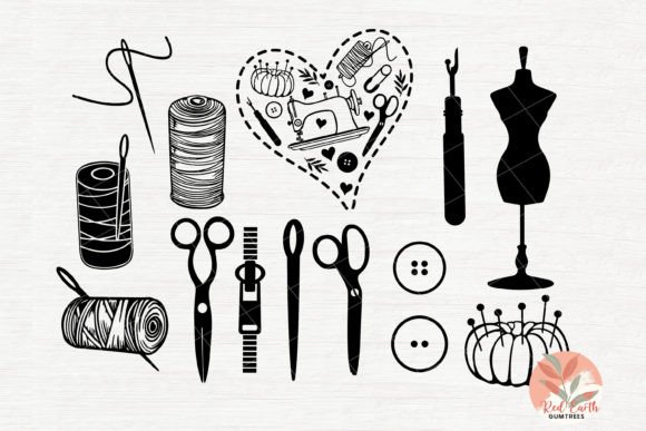 Sewing SVG Bundle, Sewing Monogram Frame - Image 4