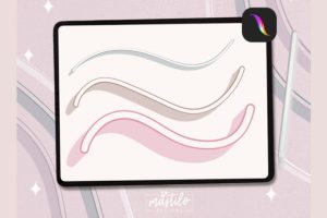 Alternative view of Shadow Outline Procreate Brush