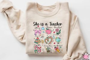 She is a Teacher Faith Quote Design PNG