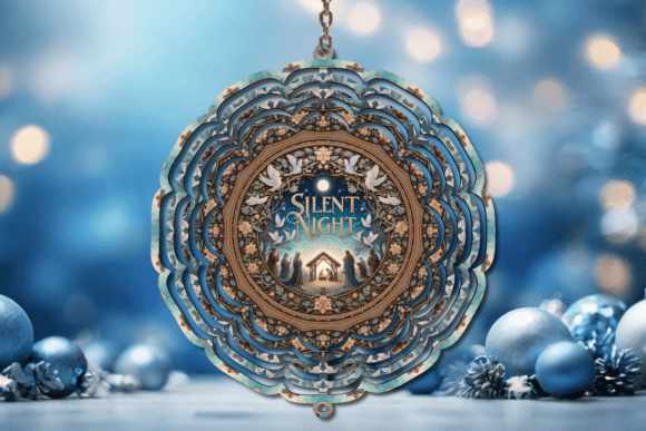 Silent Night Nativity Wind Spinner
