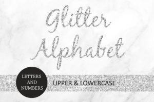 Silver Glitter Alphabet