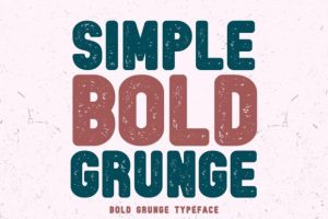 Simple Bold Grunge Font