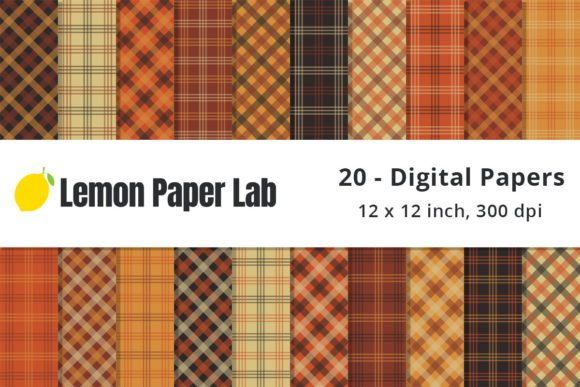 Simple Fall Plaid Digital Paper