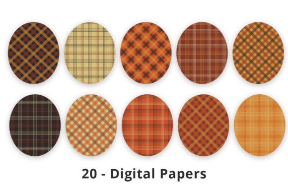 Alternative view of Simple Fall Plaid Digital Paper