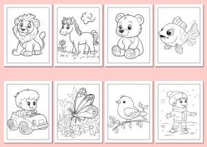 Alternative view of Simple Kids Coloring Book Pages