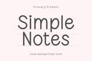 Simple Notes Font
