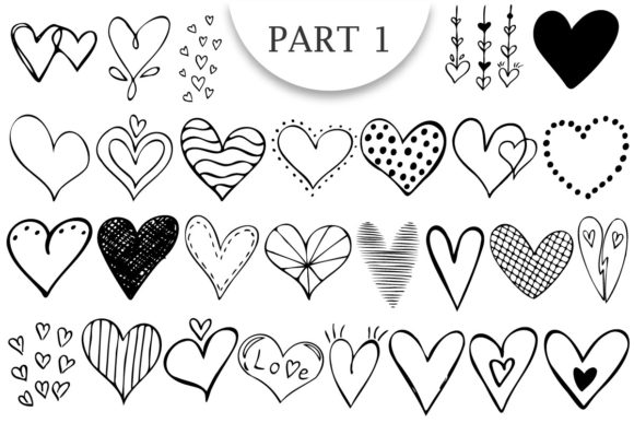 Alternative view of Simple Doodle Hearts Collection