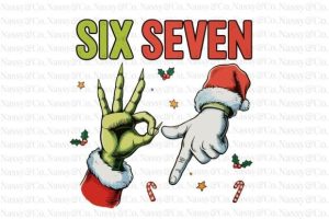 Six Seven 6 7 67 Meme Christmas Xmas PNG