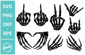 Skeleton Hands Svg, Skull Skeleton Hand