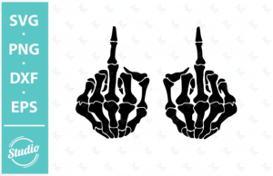 Alternative view of Skeleton Hands Svg, Skull Skeleton Hand