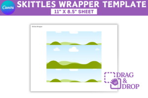 Alternative view of Skittles Wrapper Canva Editable Template