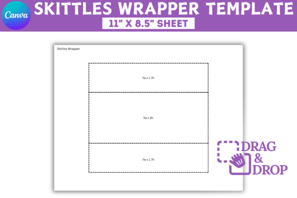 Skittles Wrapper Canva Editable Template - Image 3