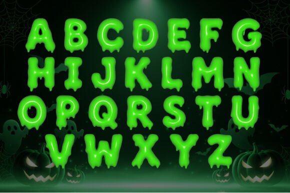 Slime Drip Halloween Font - Image 5