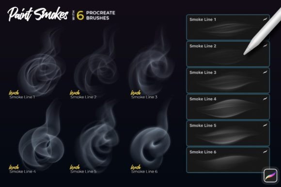 Smoke Procreate Brushes - Image 2