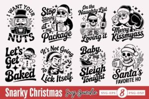 Alternative view of Snarky Christmas SVG PNG Bundle, Humor