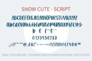 Alternative view of Snow Cute Duo Font