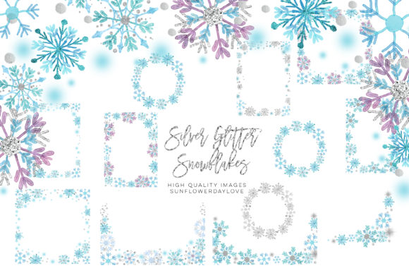 Snowflake Borders Winter Snow Clip Art