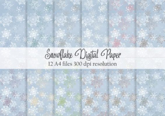 Snowflake Digital Paper