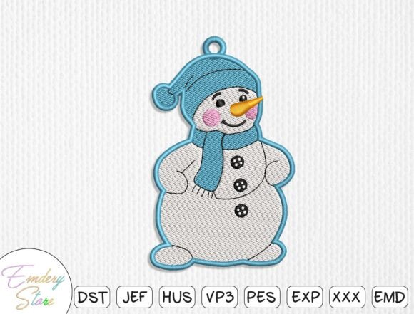 Snowman Embroidery Design - Image 3