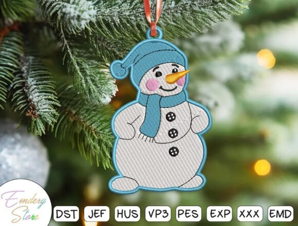 Snowman Embroidery Design - Image 2