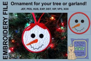 Snowman Face Christmas Ornament