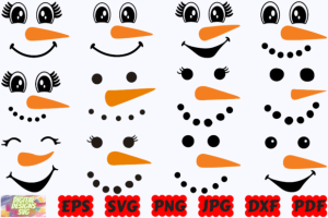 Alternative view of Snowman Face SVG | Snowman SVG |Face SVG